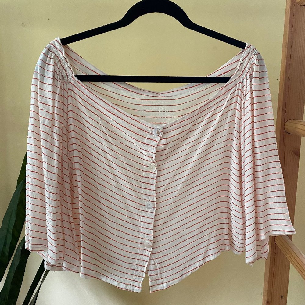 Boutique Brand Striped Off-Shoulder Top